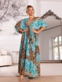 Sukienka MAXI Boho kimono IRIS - blue