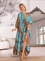 Sukienka MAXI Boho kimono IRIS - blue