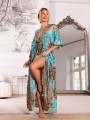 Sukienka MAXI Boho kimono IRIS - blue