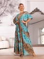 Sukienka MAXI Boho kimono IRIS - blue