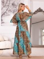 Sukienka MAXI Boho kimono IRIS - blue