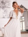 Sukienka BOHO rozkloszowana EUNICA - biel