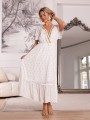Sukienka BOHO rozkloszowana EUNICA - biel