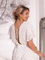 Sukienka BOHO rozkloszowana EUNICA - biel