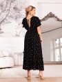 Sukienka BOHO rozkloszowana EUNICA - czarny