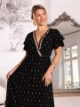 Sukienka BOHO rozkloszowana EUNICA - czarny