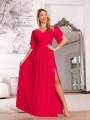 Sukienka MAXI błyszcząca CASSIE - malina