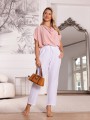 Eleganckie luźne Spodnie SANDRA - biel