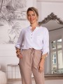 Eleganckie luźne Spodnie SANDRA - beż