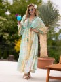 Sukienka MAXI kimono REA - mozaika green