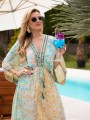 Sukienka MAXI kimono REA - mozaika green