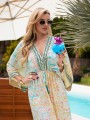Sukienka MAXI kimono REA - mozaika green