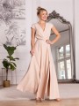 Sukienka gładka maxi Olivia - latte