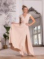 Sukienka gładka maxi Olivia - latte