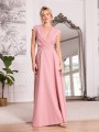 Sukienka gładka maxi Olivia - puder