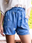 Spodenki SZORTY na gumce  VERA - kwiatki blue