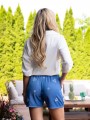 Spodenki SZORTY na gumce VERA - kwiatki blue