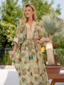 Sukienka MAXI kimono REA - etno green
