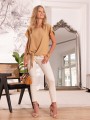 Bluzka Kimono z wiązaniem LOTTA - beż