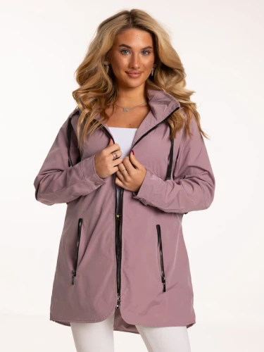 Kurtka parka z kapturem LAURA  - blush