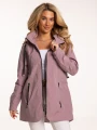 Kurtka parka z kapturem LAURA - blush