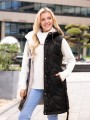 Kamizelka BEZRĘKAWNIK z paskiem JOY - czarny