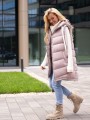 Pikowana kamizelka ze sznurkiem EVELYN - beige