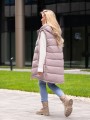 Pikowana kamizelka ze sznurkiem EVELYN - beige