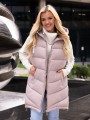 Pikowana kamizelka ze sznurkiem EVELYN - beige