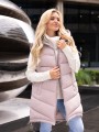 Pikowana kamizelka ze sznurkiem EVELYN - beige