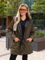 Dwustronna Kurtka PARKA z kieszeniami KIRA - khaki