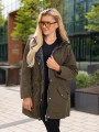 Dwustronna Kurtka PARKA z kieszeniami KIRA - khaki