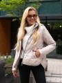 KURTKA z pikowanymi przeszyciami MARIE - beige