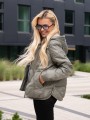 KURTKA z pikowanymi przeszyciami MARIE - khaki