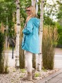 Kurtka parka z kapturem LAURA - morski