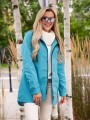 Kurtka parka z kapturem LAURA - morski