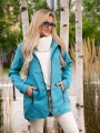 Kurtka parka z kapturem LAURA - morski