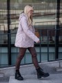 KURTKA pikowana ze ściągaczem LAYLA - beige