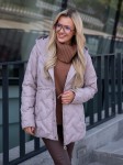 KURTKA pikowana ze ściągaczem LAYLA - beige