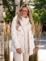 KURTKA pikowana ze ściągaczem LAYLA - ivory