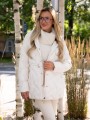 KURTKA pikowana ze ściągaczem LAYLA - ivory