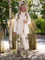 KURTKA pikowana ze ściągaczem LAYLA - ivory