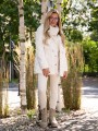 KURTKA pikowana ze ściągaczem LAYLA - ivory