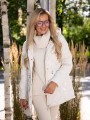 KURTKA pikowana ze ściągaczem LAYLA - ivory