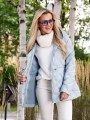 KURTKA pikowana ze ściągaczem LAYLA - baby blue