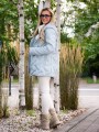 KURTKA pikowana ze ściągaczem LAYLA - baby blue