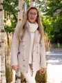 KURTKA parka ze ściągaczem JENNA - ecru