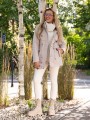 KURTKA parka ze ściągaczem JENNA - ecru