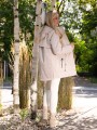 KURTKA parka ze ściągaczem JENNA - ecru