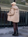 KURTKA parka ze ściągaczem JENNA - beige